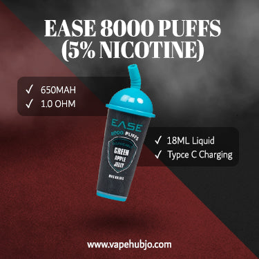 EASE 8000 PUFFS (5% NICOTINE)