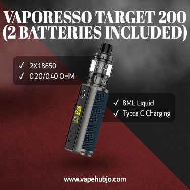 VAPORESSO TARGET 200 (2 BATTERIES INCLUDED)